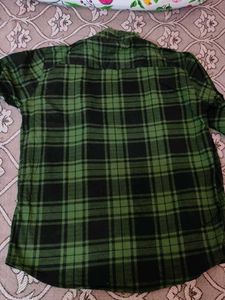 Green Plaid Flannel Shirt