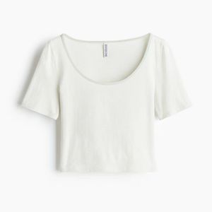 Cropped Short Sleeve Top