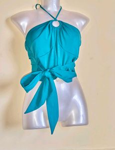 🆕 🎁Buy 2 Get 1 Free 🎁 Piece Teal Halter Top