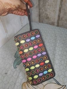 beautiful embroidery design wallet