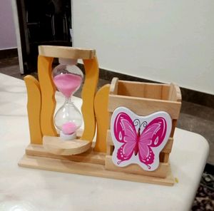 Sand timer stand for stationary