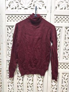 🎀Original Zara Burgundy Turtleneck Sweater C