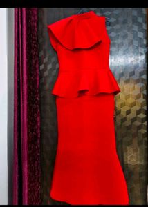 Stunning Red Peplum Dress