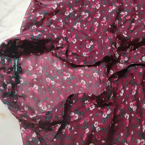 Floral Wrap Top
