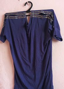 Blue Embellished Top