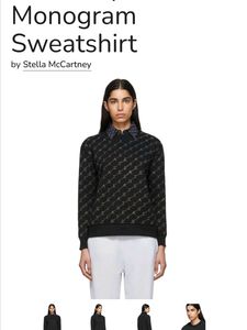 stellamccartney crystals monogram Sweatshirt
