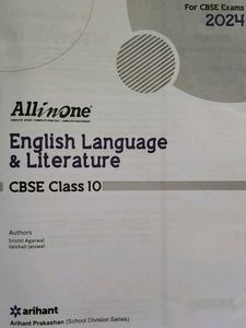 ENGLISH Arihant Class 10th All In One