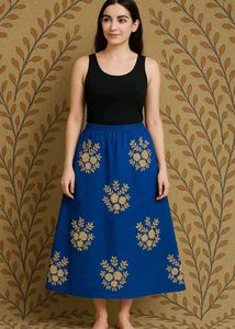 Embroidered A-Line Skirt