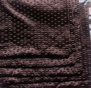 Brown Self Design Cusion Cover