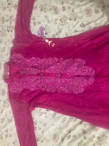 Pink Embellished Salwar Kameez With Dupatta