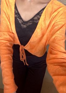 Orange Jacket Top