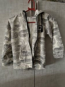 Boys Patterned Zip-Up Hoodie