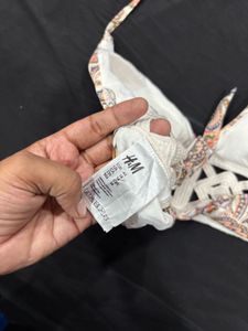 H&amp;M Indie Print Bikini Top