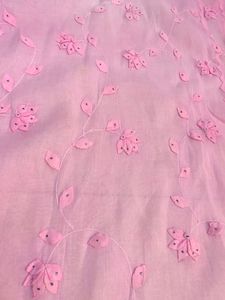 Pink applique work Kurta with inner