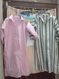 Striped Shirt Dresses - Set of 2