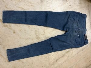 Blue Tornleg Jean Pant