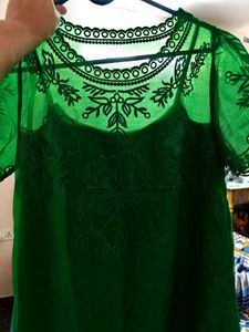 Elegant Green Cutout Dress