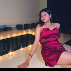 Burgundy Mini Slip Dress