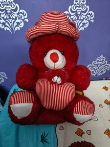 Red Striped Teddy Bear