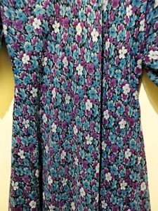 Floral Print Anarkali Kurta Pyjama Dupatta Set