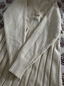 Vintage Cream Knit Sweater Dress