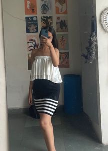 White Satin Top