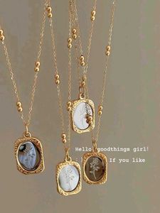 vintage Rose Mirror Necklace