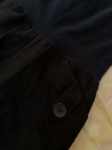 super wide leg black pants with cloth waist