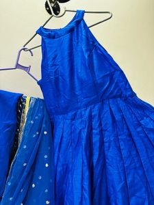Royal Blue Anarkali Suit Set
