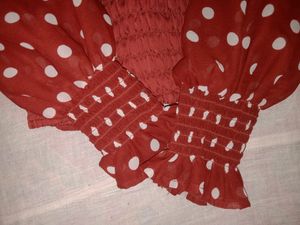 Polkadot Off Shoulder Top
