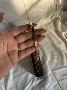 Glittry Black Stylist Cluch With Golden Handle