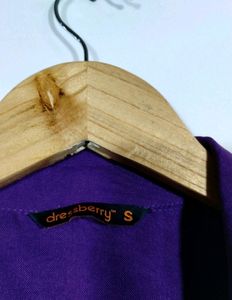 Dark Purple Coller Neck Crop Top 💜
