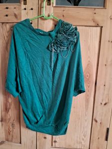 sale🎊🎄🎆🎉Elegant Green Floral Top