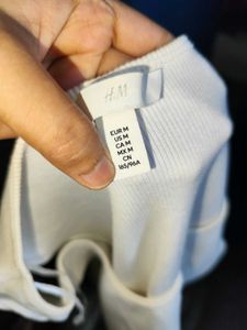 H&amp;m White Basic T-shirt