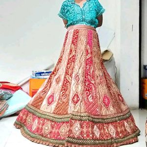 Red Embroidered Lehenga Choli