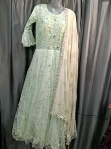 party wear heavy gown