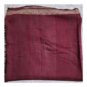 Maroon Cream Woven Shawl