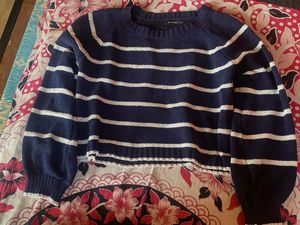 Striped Cropped Sweater
