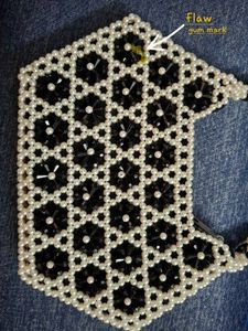 Black &amp; White Beaded Bag