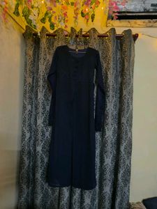 Blue Sheer Top with Button Pattern👗