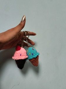 Crochet Ice Cream Keychains