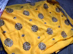 Diwali Offer Bright Yellow Coloured Heavy Saree
