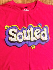 Souled Graphic Crop Top - Pink