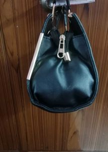 New Elegant Black Patterned Handbag