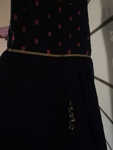 Elegant Navy Blue Ethnic Dress