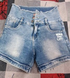 High Waisted Denim Shorts