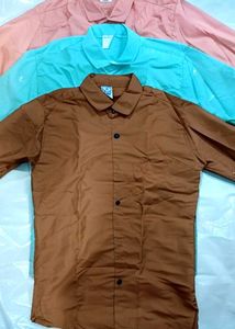 Men Shirts Colored Button-Down , Combo Of Three