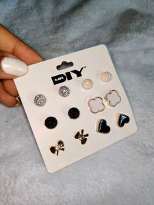 Assorted Stud Earring Set - 9 Pairs from Mr. DIY