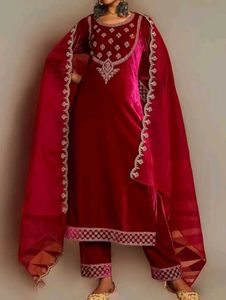 Pink Velvet Palazzo Pants