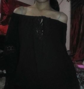 Black Off-Shoulder Top